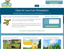 Tablet Screenshot of cleanairlawncarephiladelphia.com